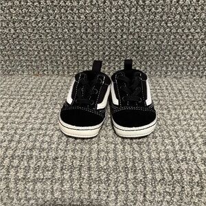 Vans Stylish Black and White Crib Shoes